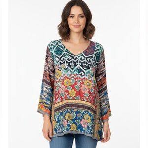 Johnny Was Silk Fabiana Tunic Top - Size Medium